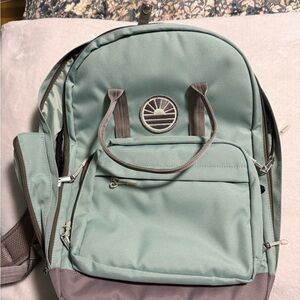 Tobiq Mint Green and Gray Backpack